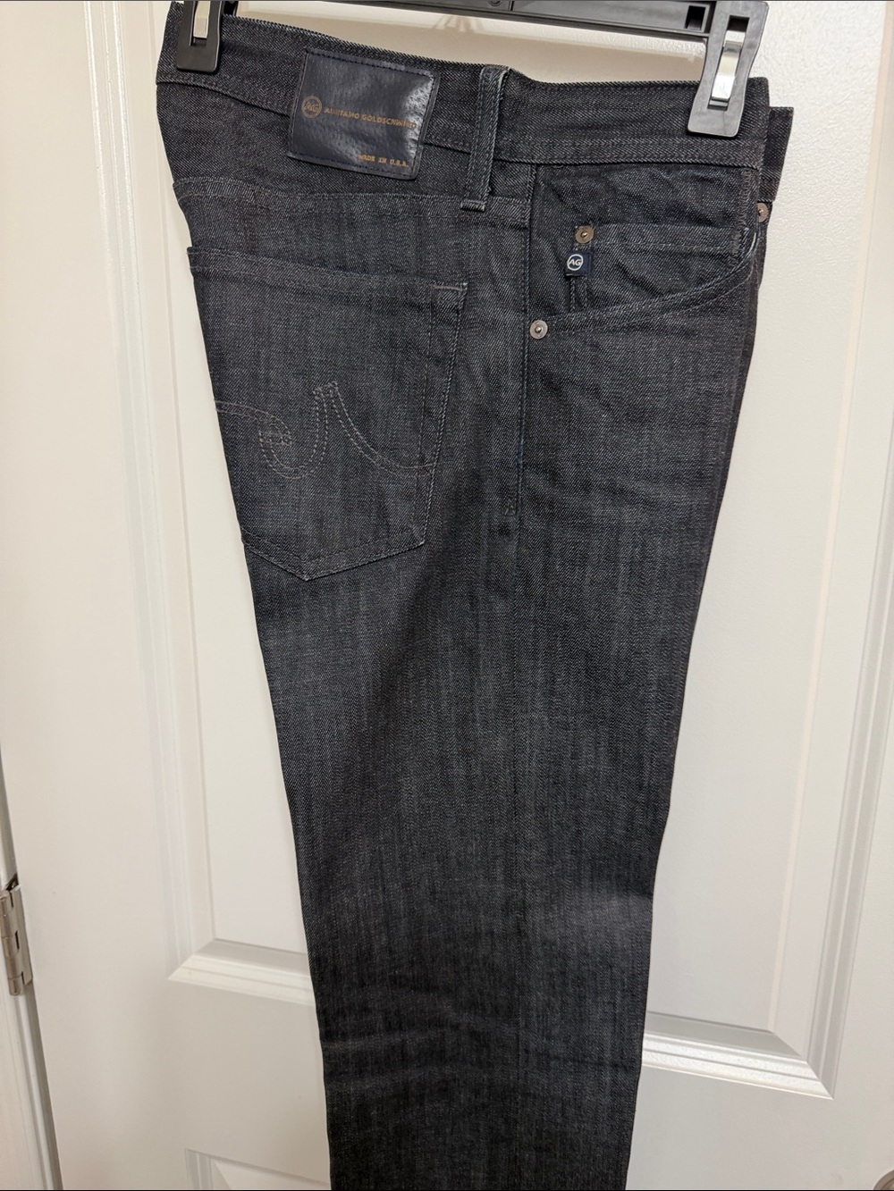 Ag Adriano Goldschmied Men’s Straight Jeans in Dark Gray